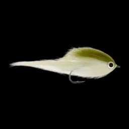 Olive / White Articulated Streamer