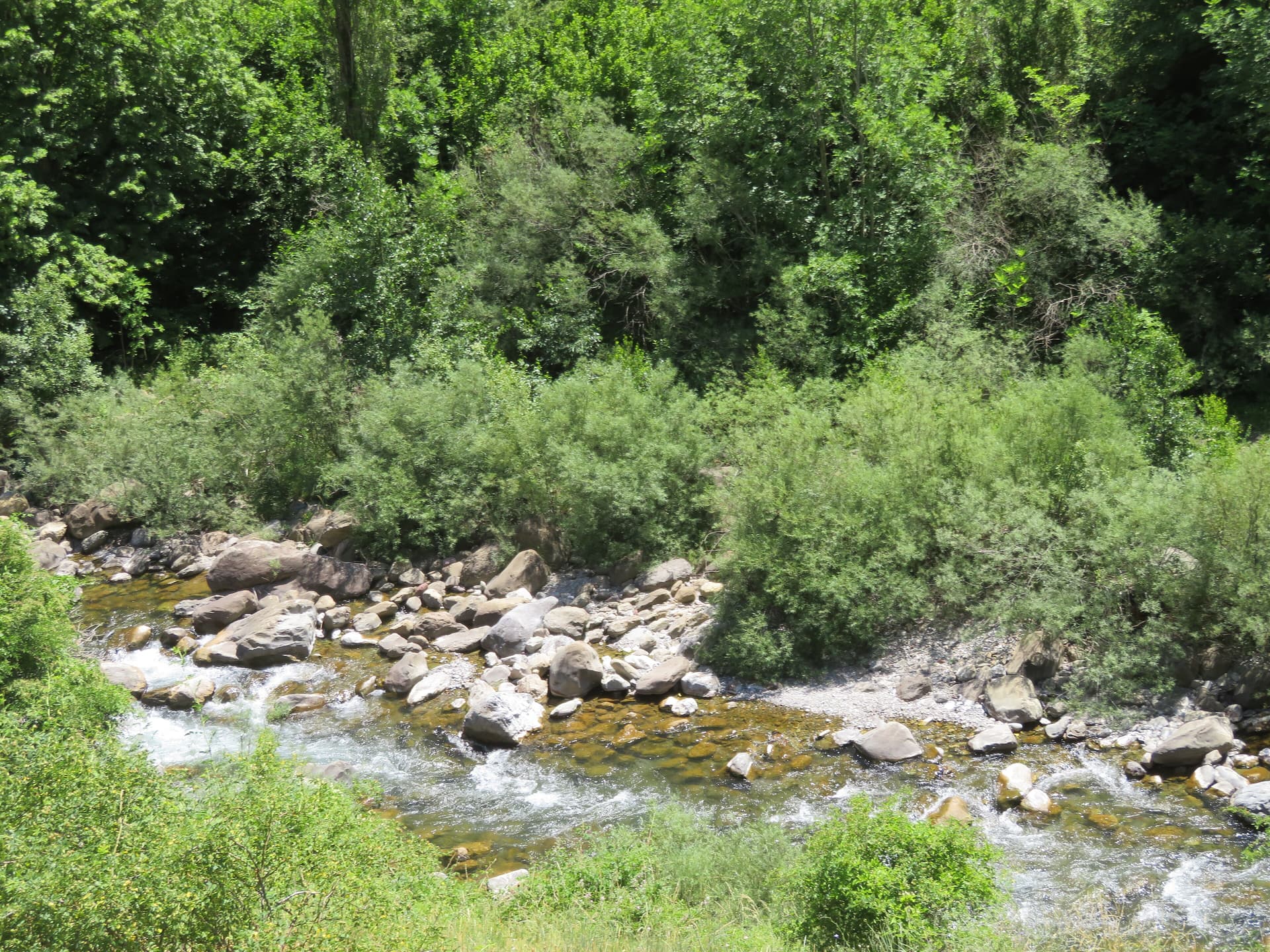 Río Aragón, provincia de Huesca, España