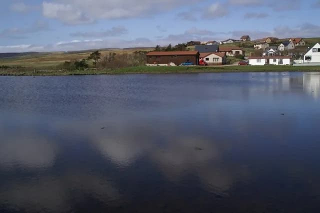 Strand Loch in the Tingwall valley, Shetland Mainland, Scotland
