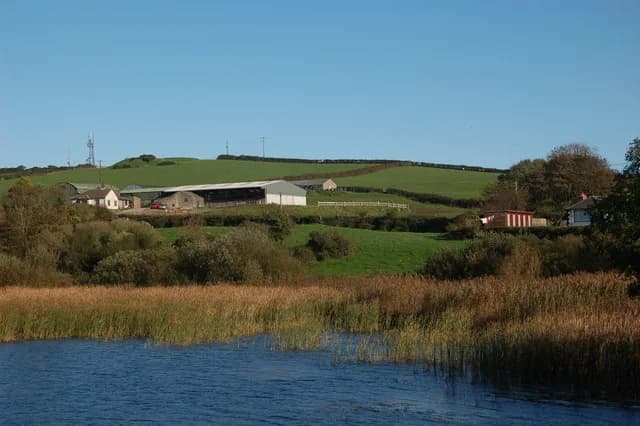 Lough Cowey near Portaferry, County Down, Northern Ireland -- a stocked reservoir fishery.