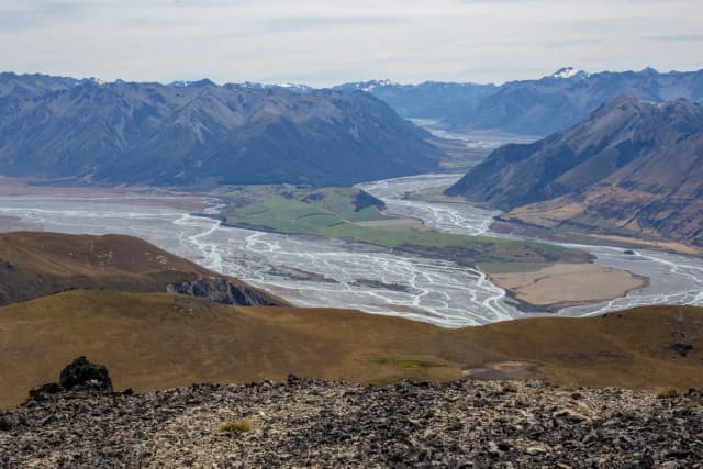 Rakaia River — Confluence of Rakaia River and Wilberforce River, Canterbury, New Zealand