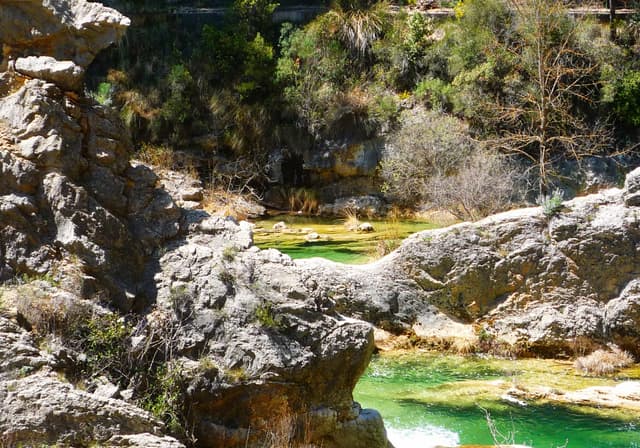 Natural plunge pools on the Río Borosa below Torre del Vinagre, Sierra de Cazorla.