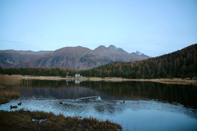 Lej da Staz with Piz Muragl, Piz Languard