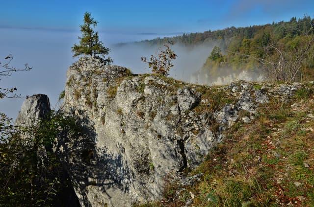 Naturpark Obere Donau, Blick über das nebelverhangene Donautal