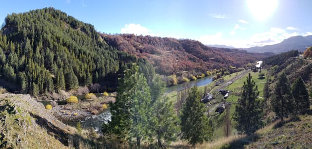 Vista del río Simpson desde Mirador en Coyhaique