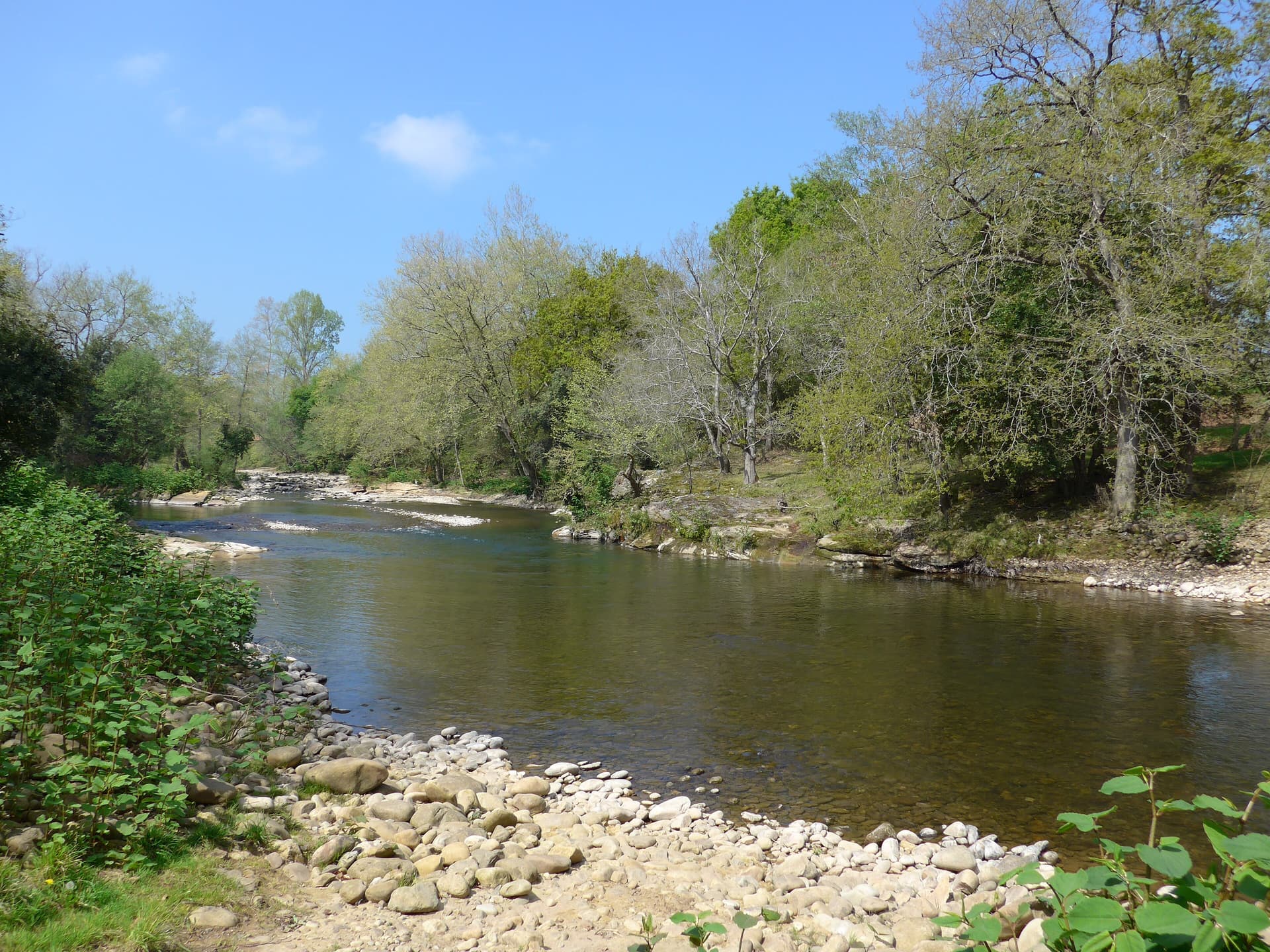 El río Saja a su paso por Villapresente (Reocín, Cantabria)
