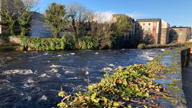 Just below the weir
