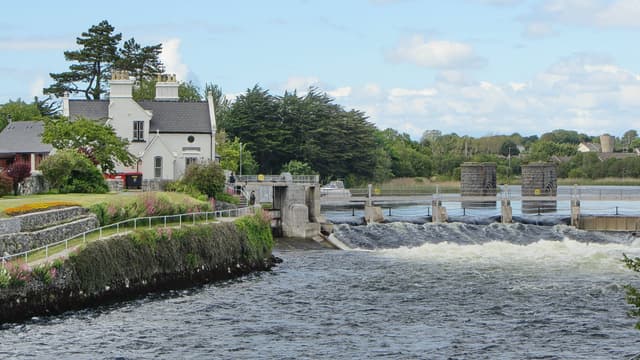 Salmon Weir on the River Corrib in Galway city.