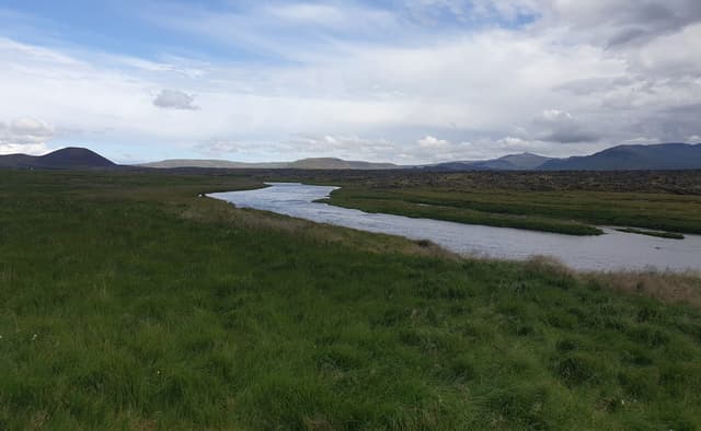The Haffjarðará river, Snæfellsnes, west Iceland, in summer.