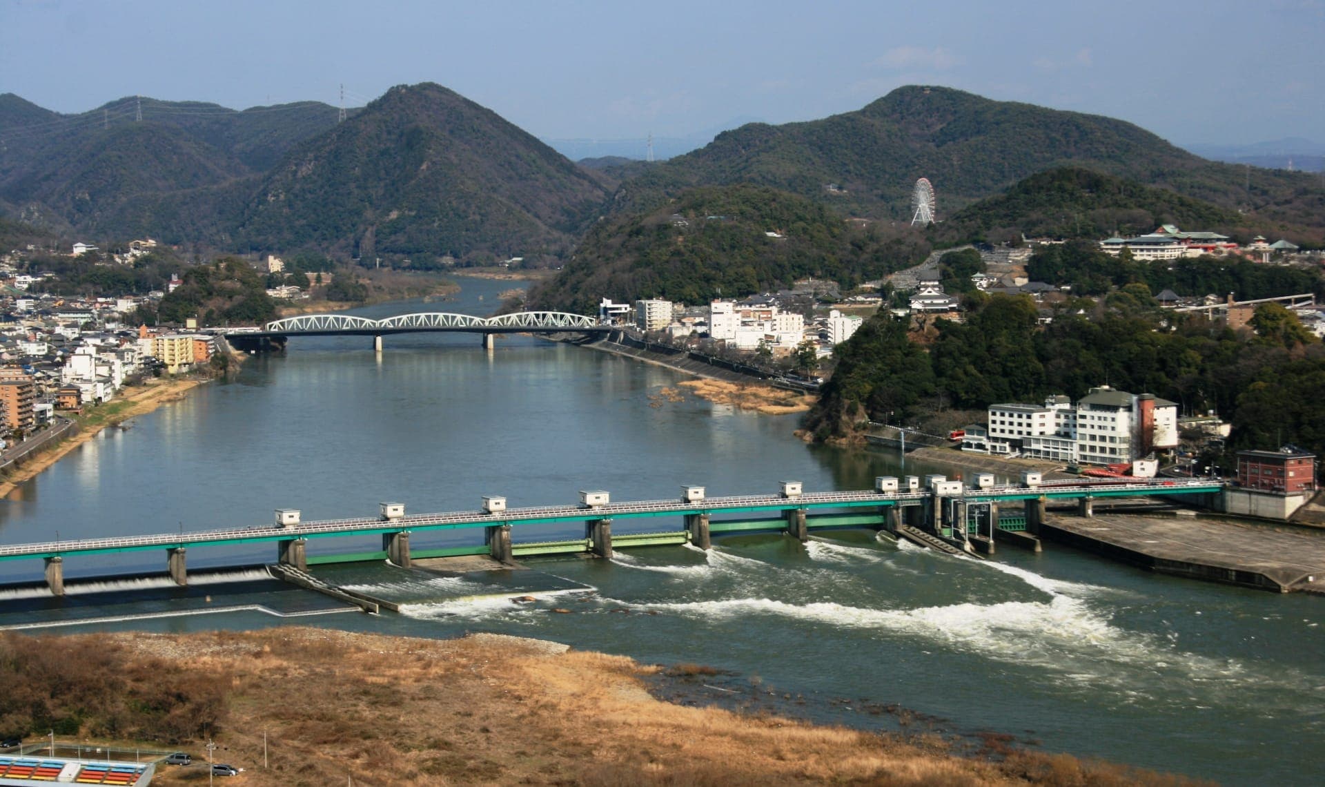 Kiso River from Mount Igi 2010-02-28