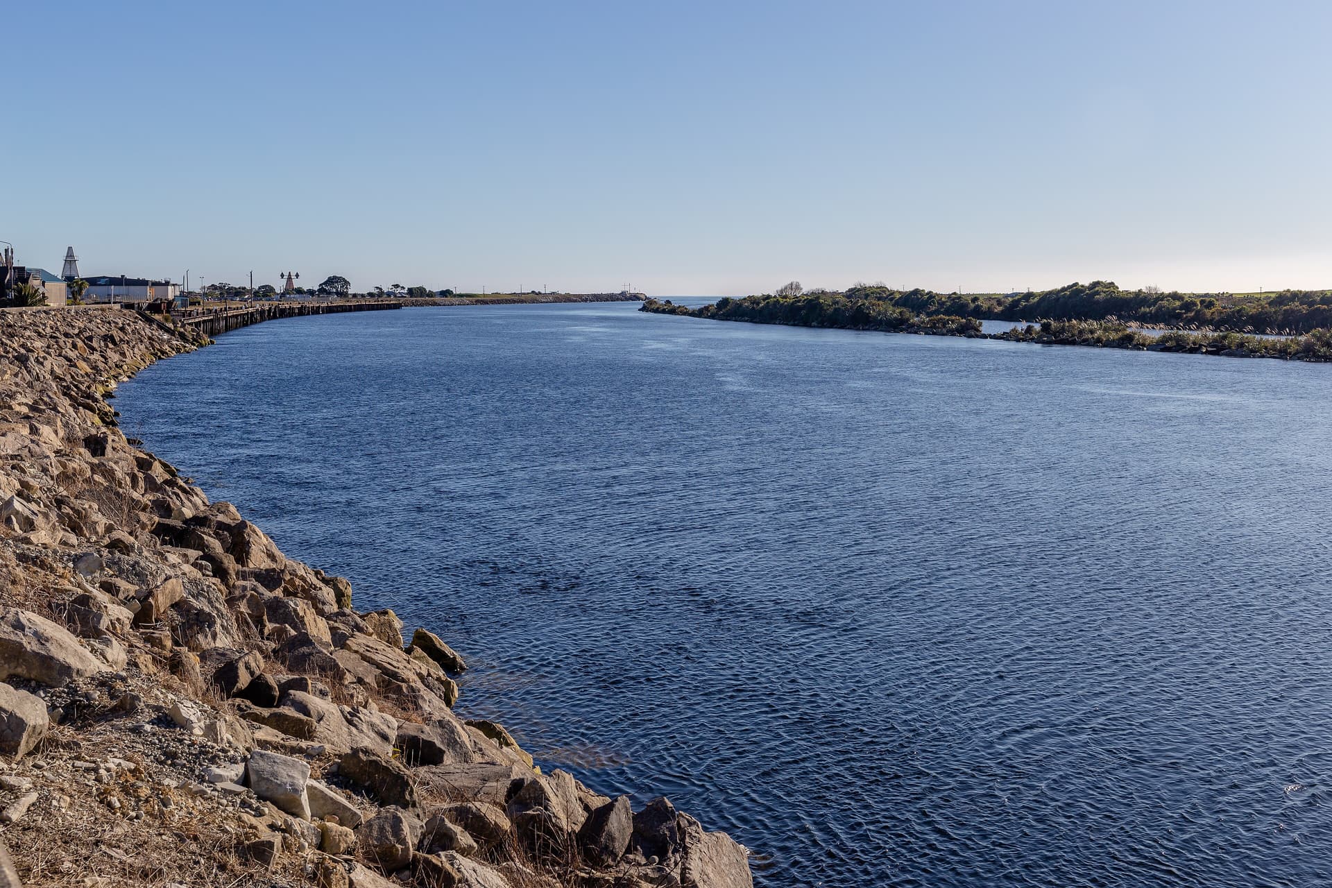 Grey River in Greymouth, West Coast, New Zealand