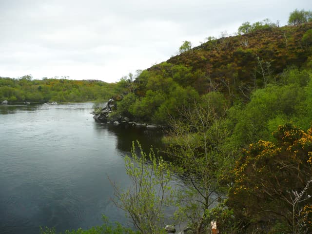Lough Cullin viewed from the R310, the sister lough to Lough Conn at Pontoon.