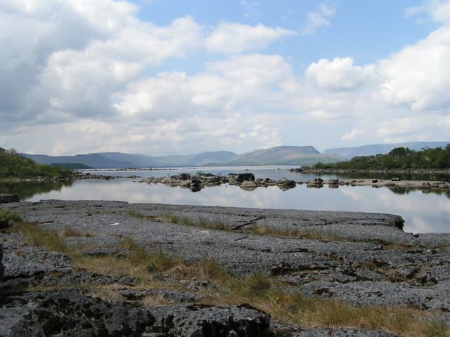 Open water of Lough Mask looking west-southwest from the eastern shore.
