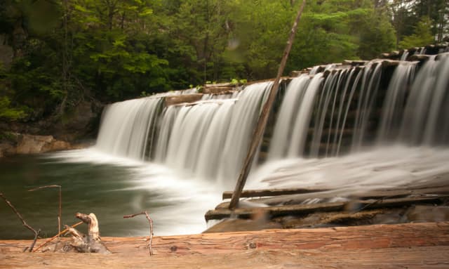 The Savinja gorge and waterfall in the Raduha area, Upper Savinja Valley.