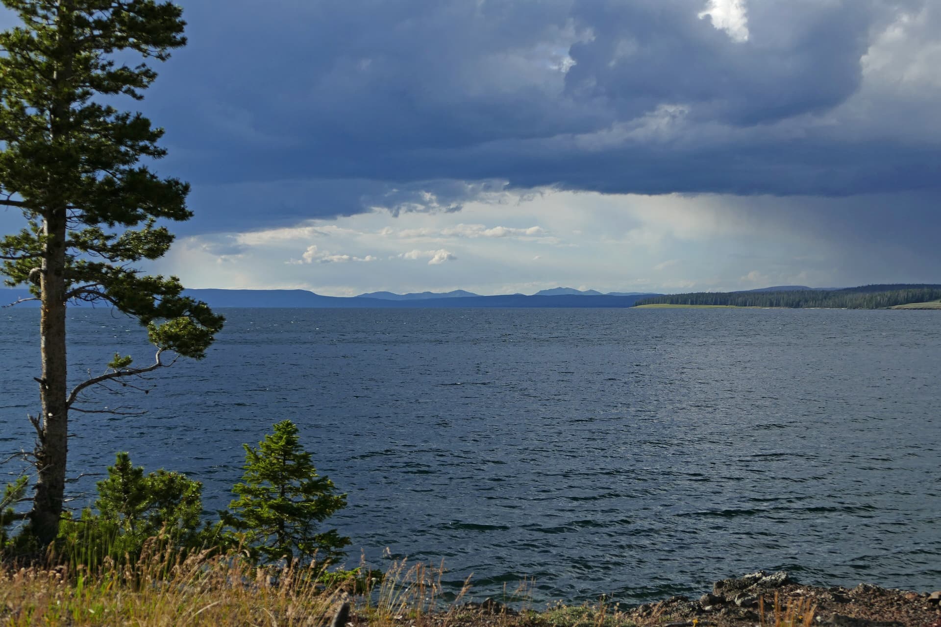 Yellowstone Lake and Washburn Range to the north