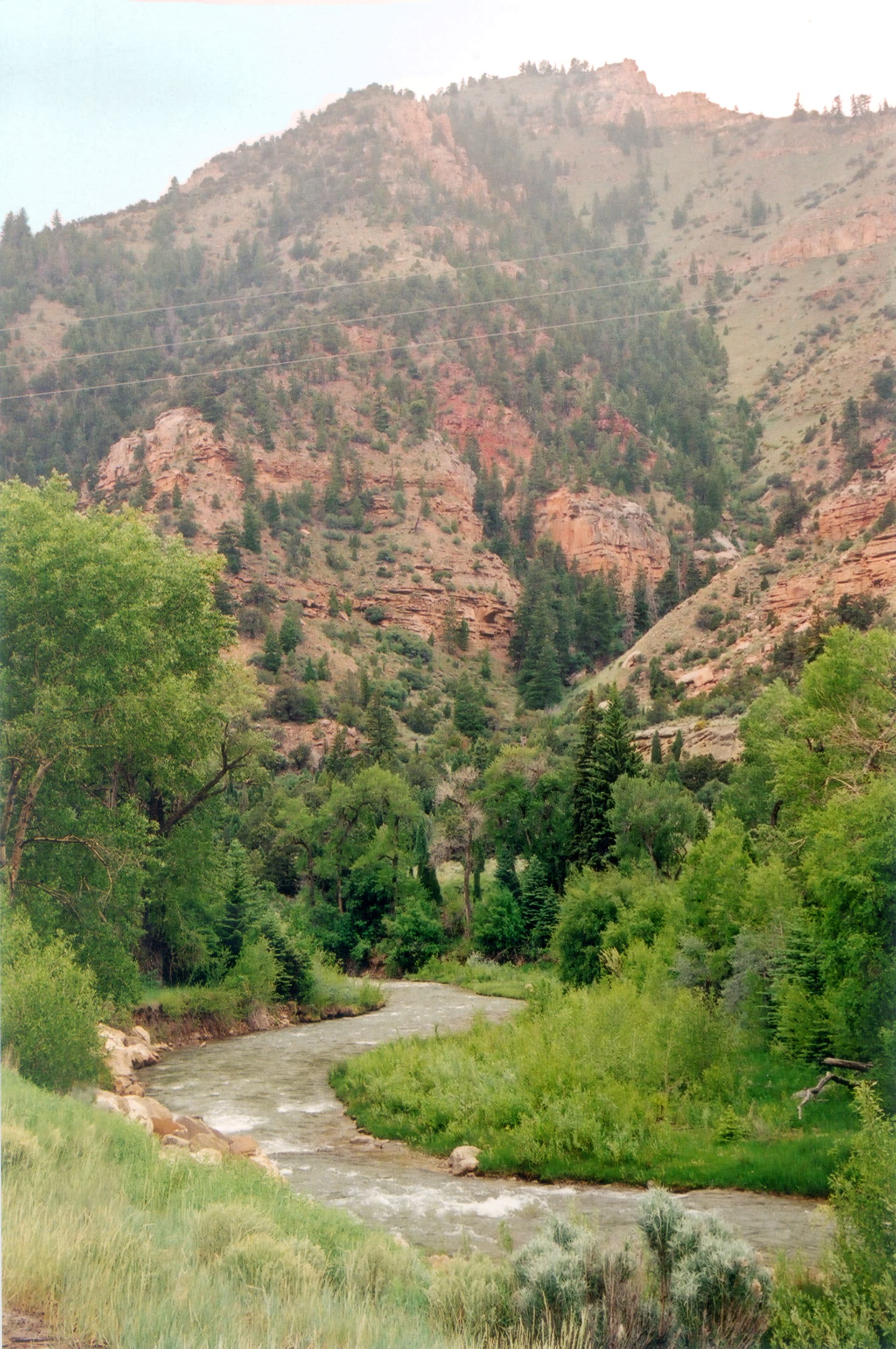 The Energy Loop: Huntington/Eccles Canyons Scenic Byway - The Huntington River Flowing Beneath Sparsely Forested Canyon Walls