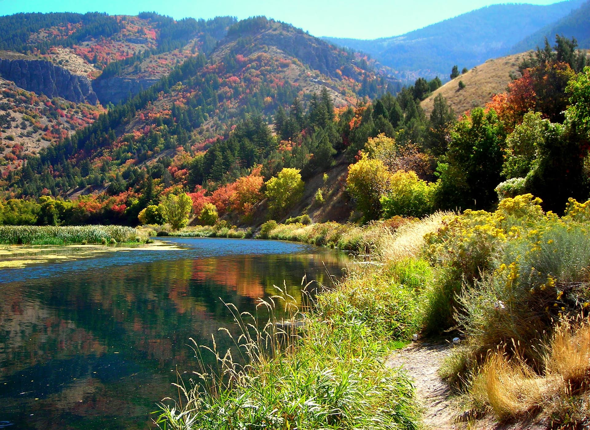 Logan Canyon Scenic Byway - River Through Logan Canyon