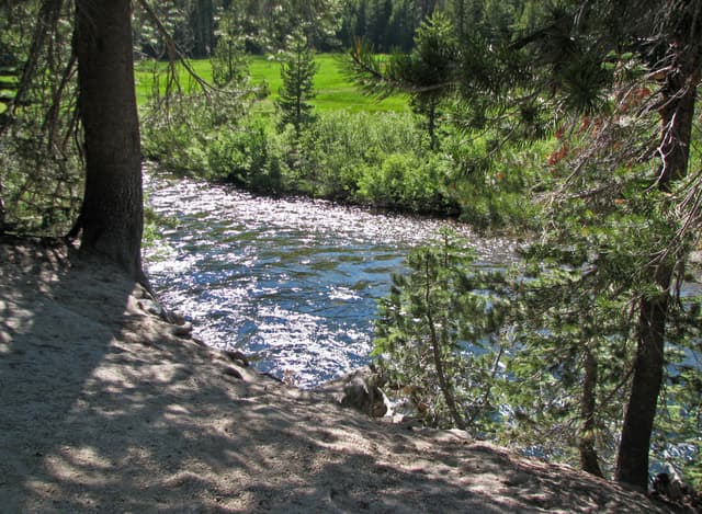San Joaquin River (Devils Postpile National Monument, Sierra Nevada Mountains, California, USA)