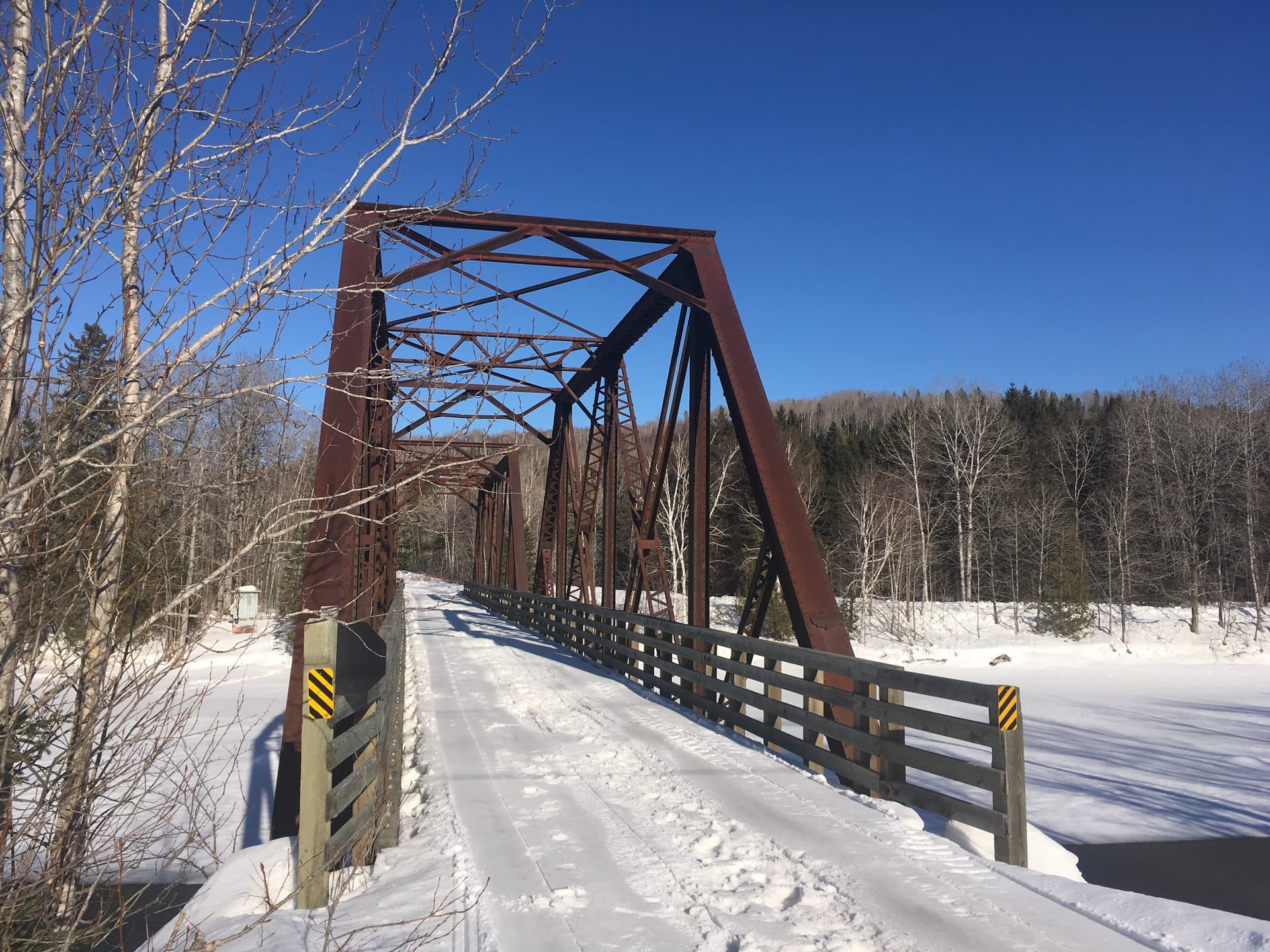International Appalachian Trail - Rail Trail Train Bridge in Upsalquitch, New Brunswick