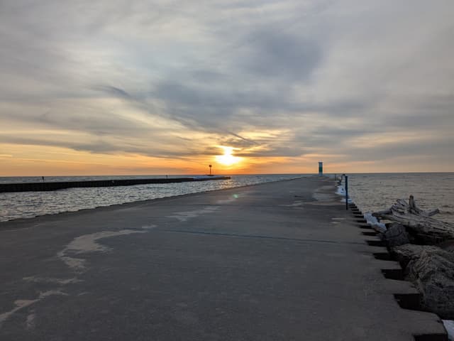 White River Mouth on Lake Michigan