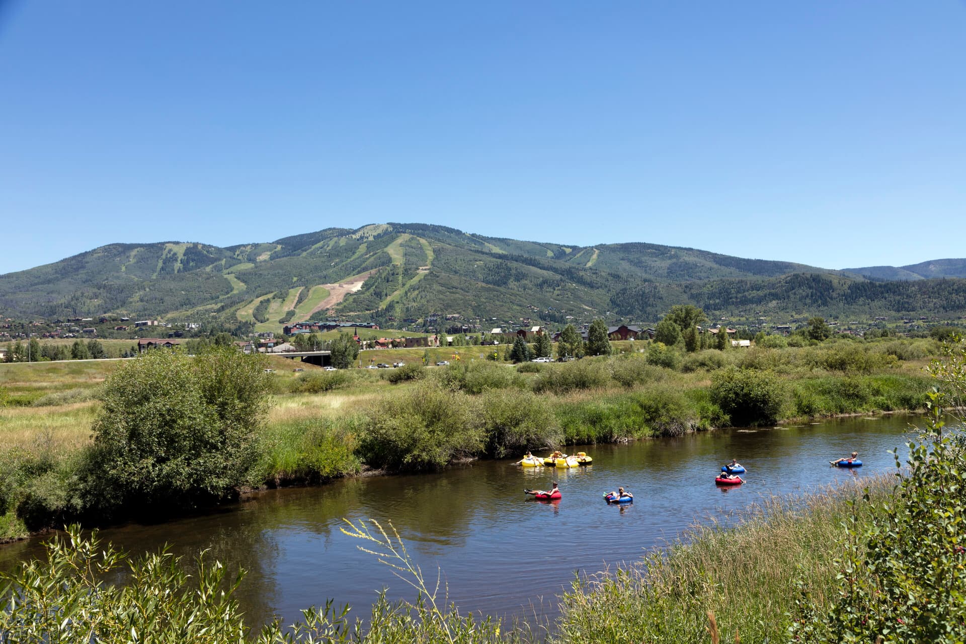 Tubing on the Yampa River in Steamboat Springs, Colorado LCCN2015633725