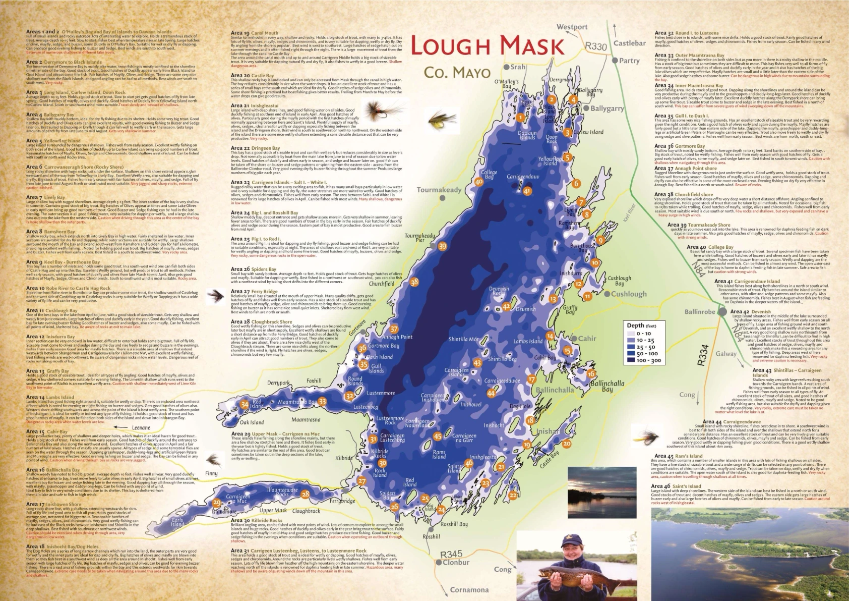 Lough Mask Fishing Map