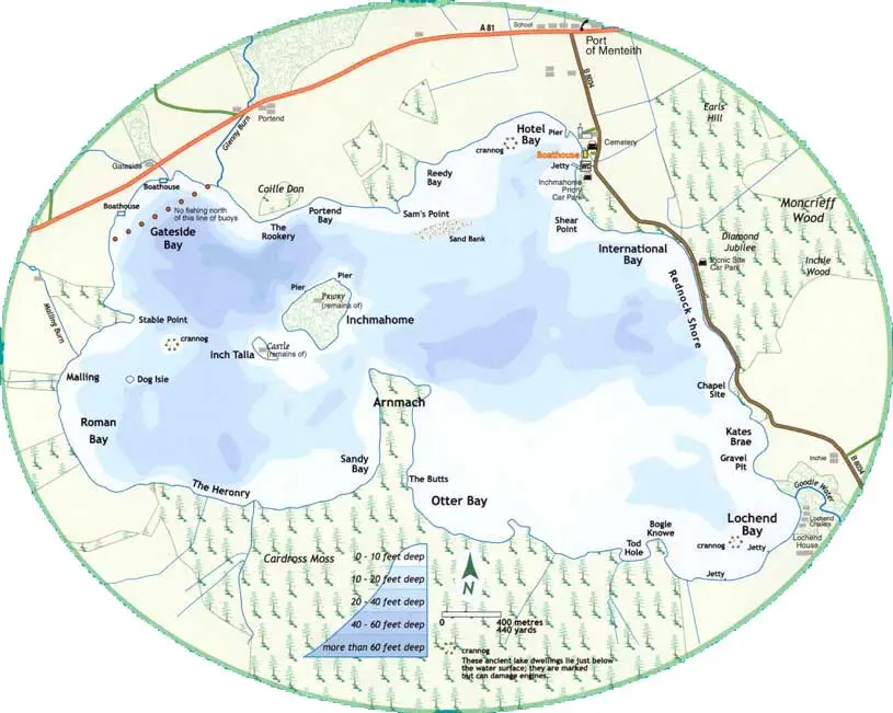Lake of Menteith Fishing Map